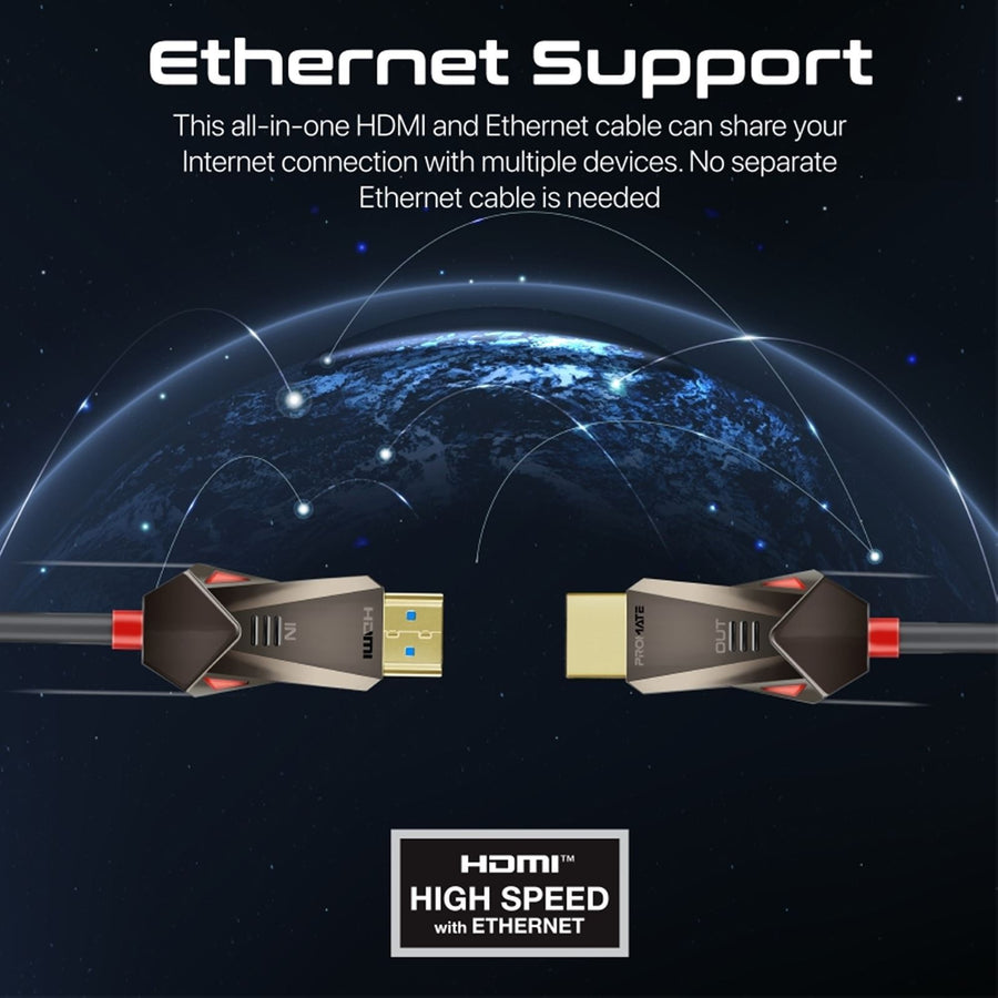 Promate PROLINK4K60-15M - 15m Ultra-High Definition (UHD) 2.0 HDMI Cable. Supports 4K@60Hz (4096x2160).