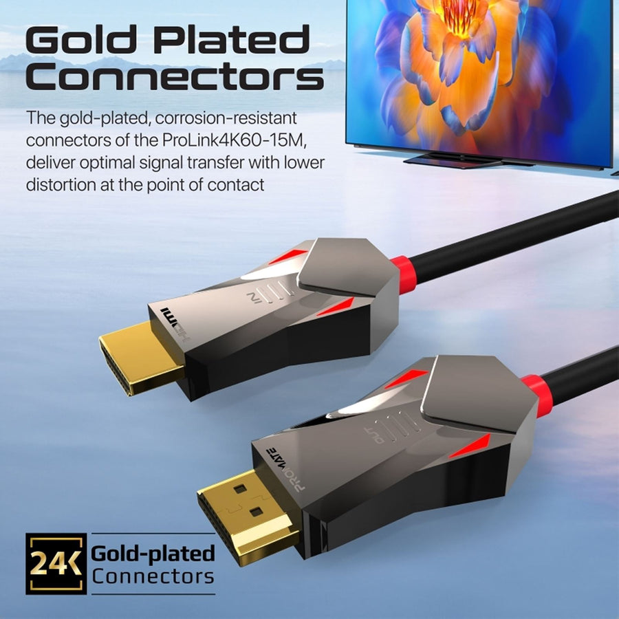 Promate PROLINK4K60-15M - 15m Ultra-High Definition (UHD) 2.0 HDMI Cable. Supports 4K@60Hz (4096x2160).