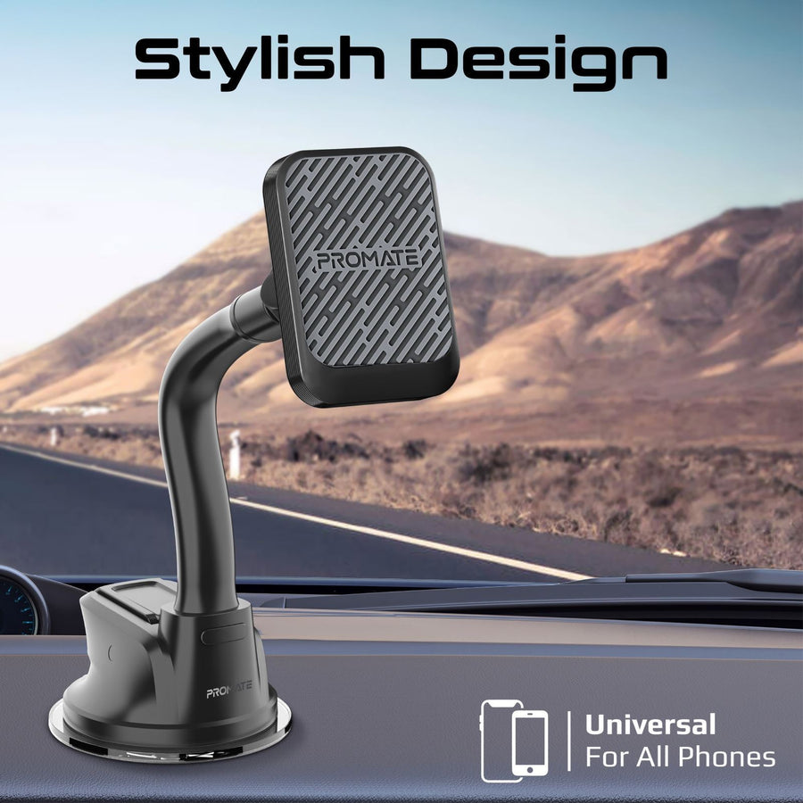 Promate MagMount-Pro  SecureGrip 360 Cradleless Flexible Magnetic Smartphone Mount Holder