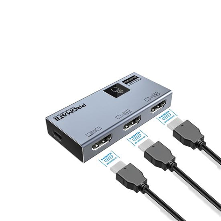 Promate  MEDIASWITCH-2T  HDMI Switch with Smart Touch Control