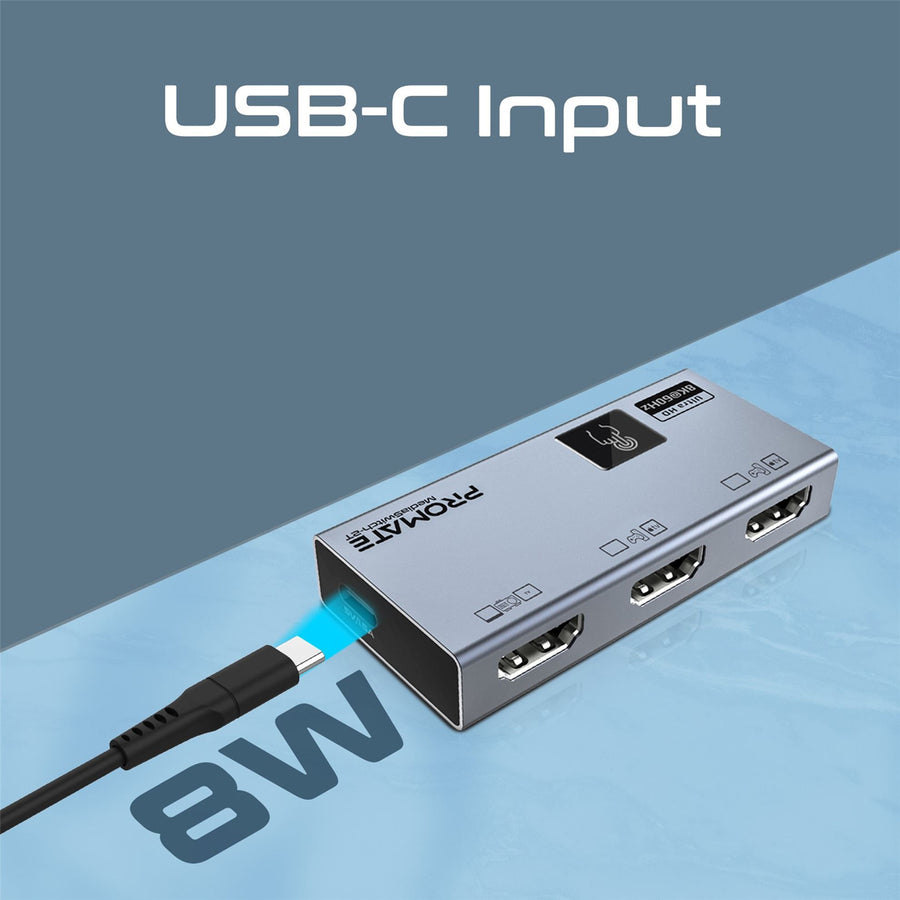 Promate  MEDIASWITCH-2T  HDMI Switch with Smart Touch Control