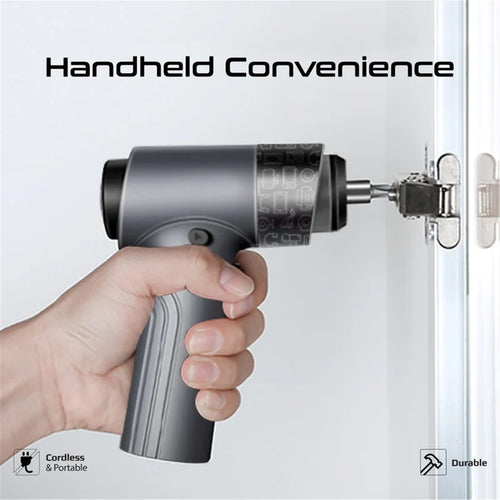 Promate PROTOOLS-31G  36-Pieces Cordless Electric DIY Hand held ScrewDriver Kit with LEDFillLight - 200RPM with 5N.m of Torque - Built-in 2500mAh Battery, USB-C Charging Port, 32 Magnetic Screwdriver Bits