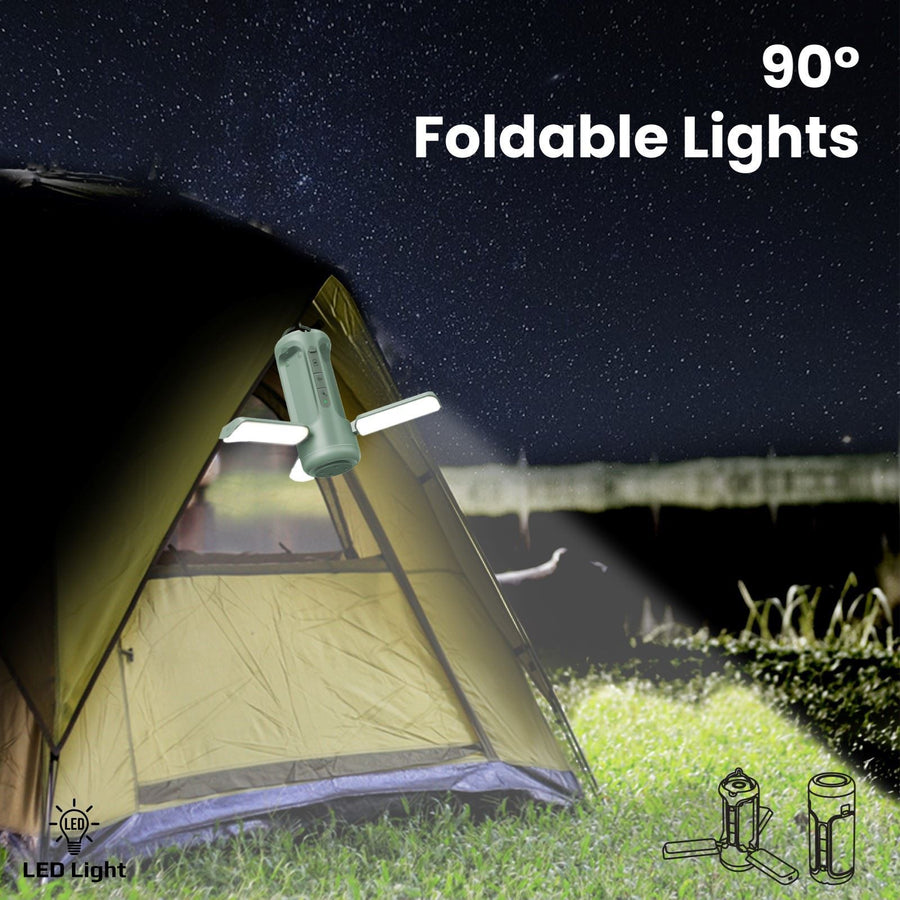 Promate CAMPMATE-4 - 4-in-1 Portable Camping Kit LED Light 6000mAh Power Bank LED Torch & 5W Speaker