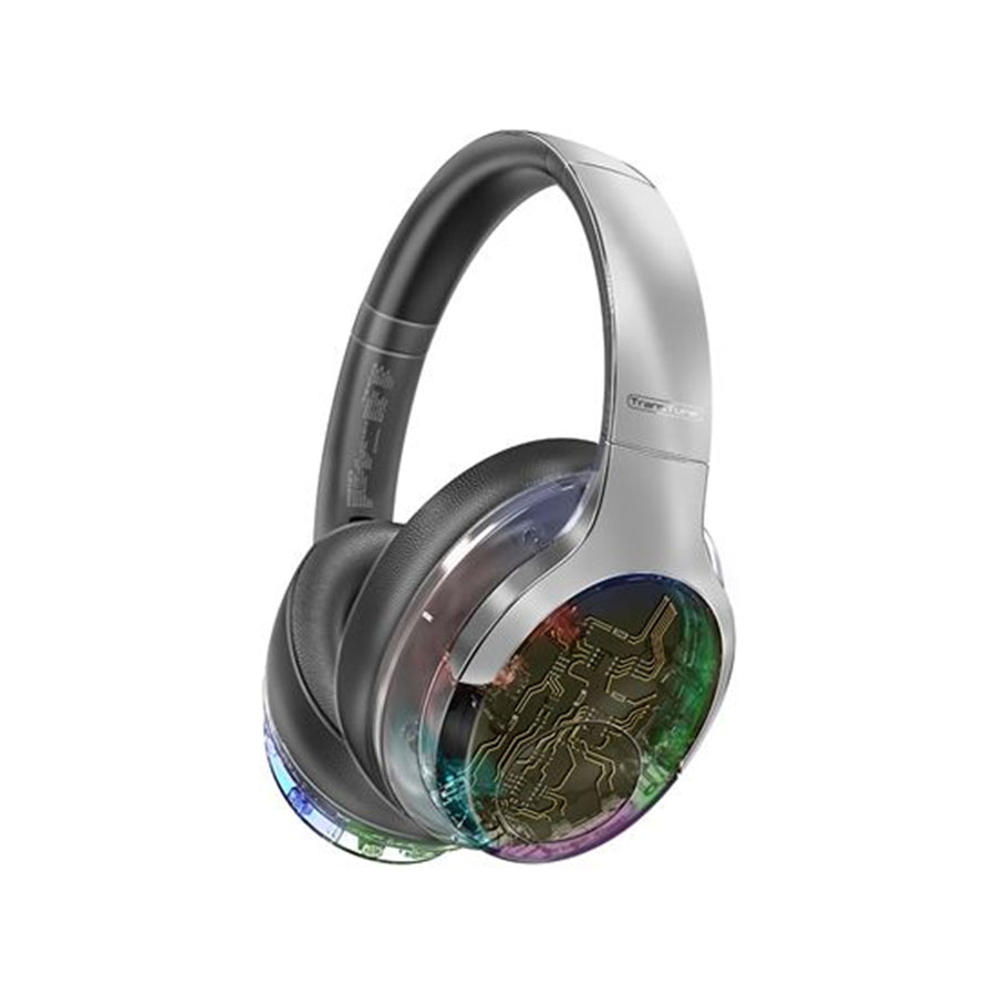 Promate TRANSTUNE-SLV - HiFi Stereo Wireless Bluetooth Active Noice Cancelling Headphones Silver