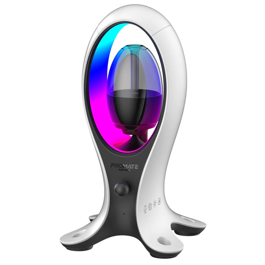 Promate ALPHA-X - 5W Dynamic HiFi RGB Speaker w/ Headphone Stand & USB Hub