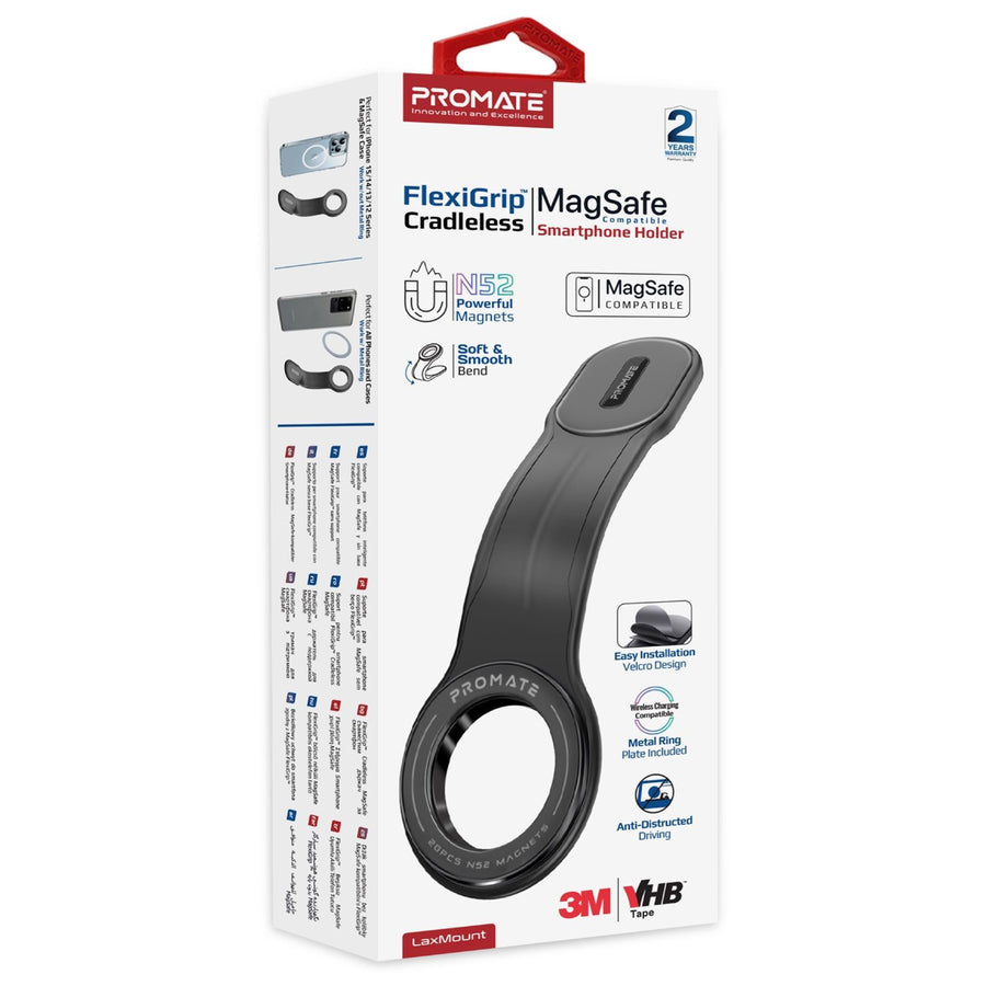 Promate LaxMount  FlexGrip Cradleless MagSafe InCar Smartphone Dashboard Holder