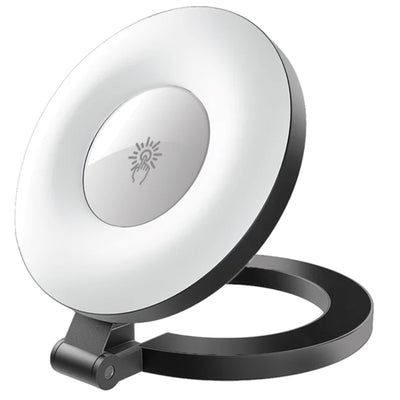 Promate MAGHALO  Ultra-Slim LED MagSafe Compatible Rechargeable Ring Light. 3 LED Modes, 180 Degree Angle Adjustment, Touch Control, Built-in KickStand, 300mAh Battery, 80lm Brightness