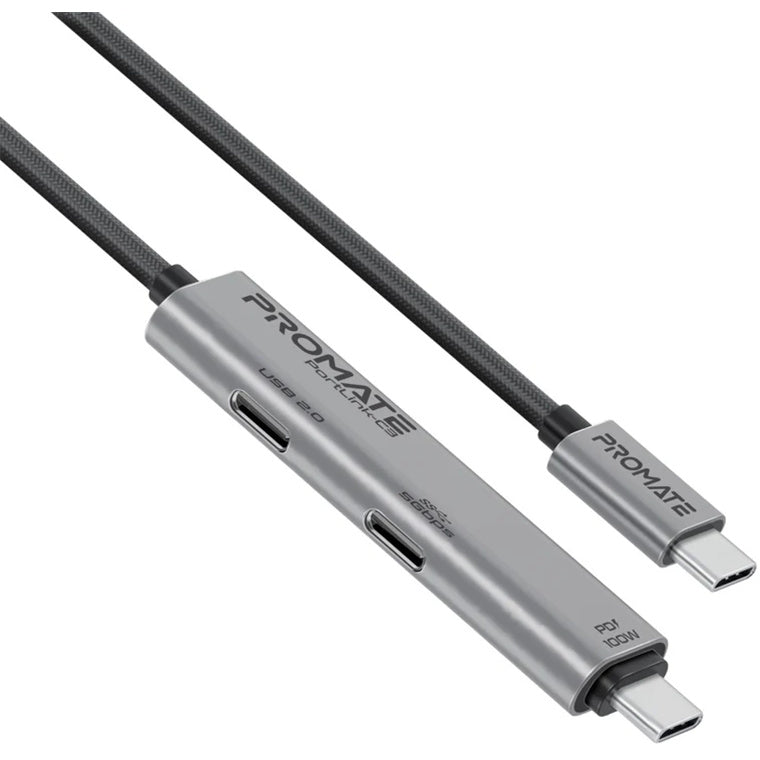 Promate  PORTLINK-C3 100W PD - 5Gbps USB-C Cable - 1.5m