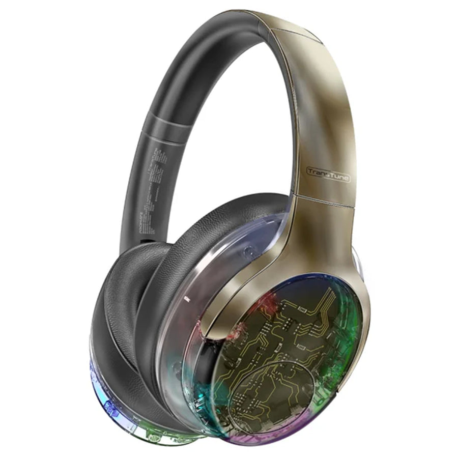 Promate TRANSTUNE-GMT - HiFi Stereo Wireless Bluetooth Active Noice Cancelling Headphones Gun Metal
