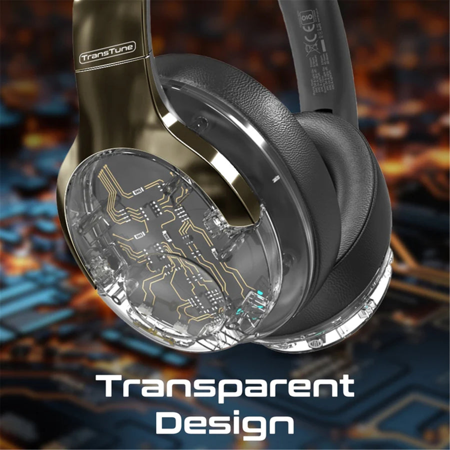 Promate TRANSTUNE-GMT - HiFi Stereo Wireless Bluetooth Active Noice Cancelling Headphones Gun Metal