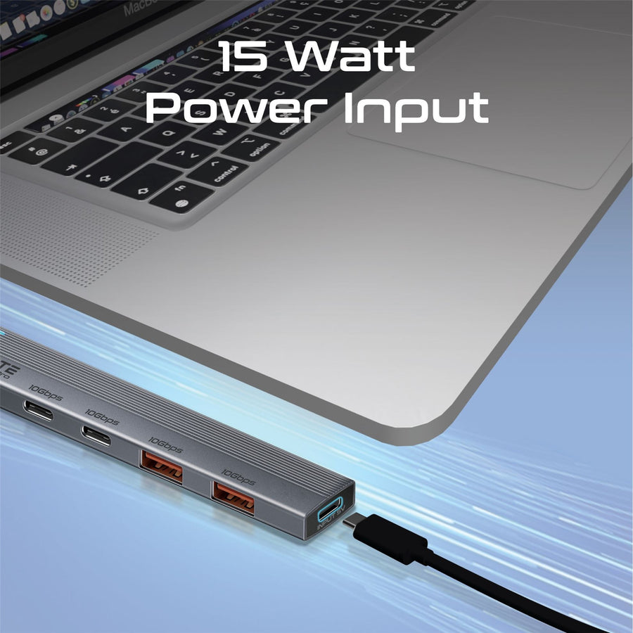 Promate LITEHUB-PRO - 4-in-1 USB Multi-Port Ultra Compact Hub USB-C Connector. 2x USB-A 10Gbps Ports & 2x
