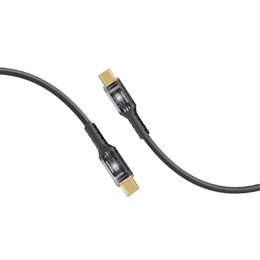 Promate  LUCIDLINE-CC120B 100W PD - 480Mbps USB-C Cable - 1.2m - Black