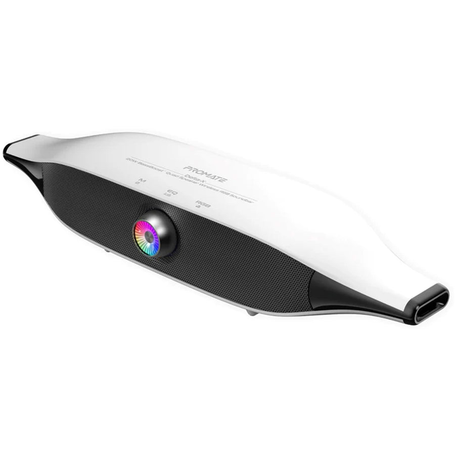 Promate DELTA-X - 20W BassBoost Quad Speaker Bluetooth RGB Soundbar. 12 RGB Modes Up to 30 Hours