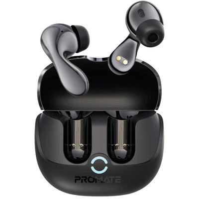Promate BATON-BLK - In-Ear HD Bluetooth Earbud Hybrid ANC TWS w/ Intellitouch Includes 500mAh Recharging