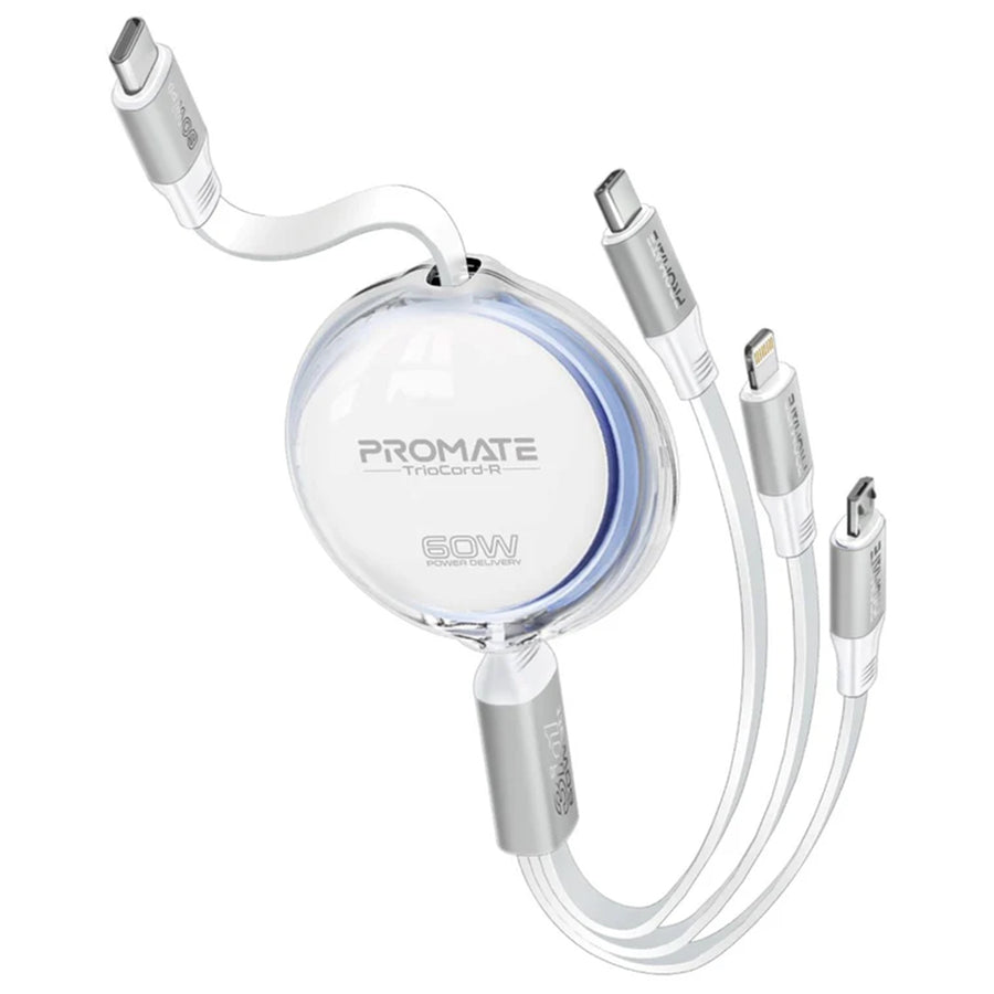 Promate TRIOCORD-R-WHT