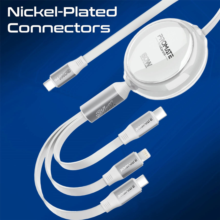 Promate TRIOCORD-R-WHT