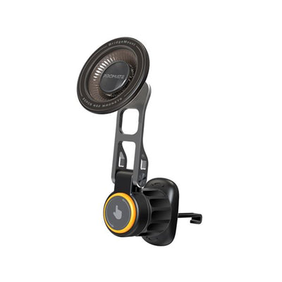 Promate BRIDGEMOUNT – MagGrip 360° drehbarer Smartphone-Halter mit Lüftungsschlitzhalterung. Sicherer Anti-Rutsch-Halter