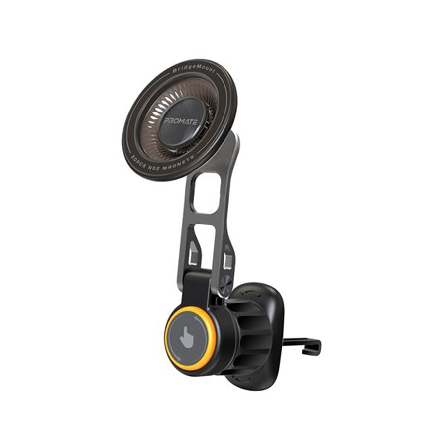 Promate BRIDGEMOUNT - MagGrip 360 Rotatable Smartphone Holder w/ AC Vent Mount. Secure Anti-Slip Mount