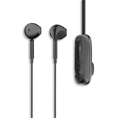 Promate LATCH-BLK - Clip-On BT Wireless Dynamic Earphones Magnetic Collar Clip Up to 12hrs Playtime Inline