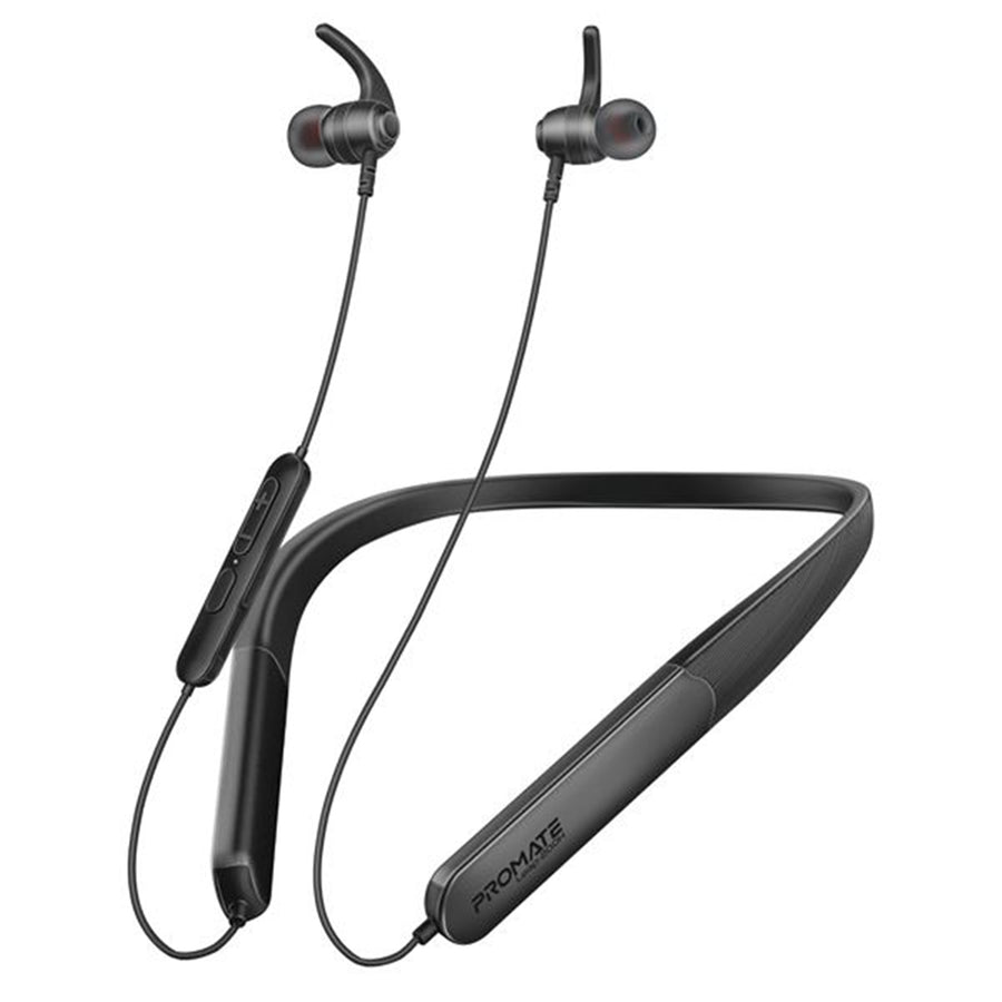 Promate LEAP-200H - SportFit HiFi Wireless NeckBand Earphones 200 Hours Playtime. ENC Noise Reduction
