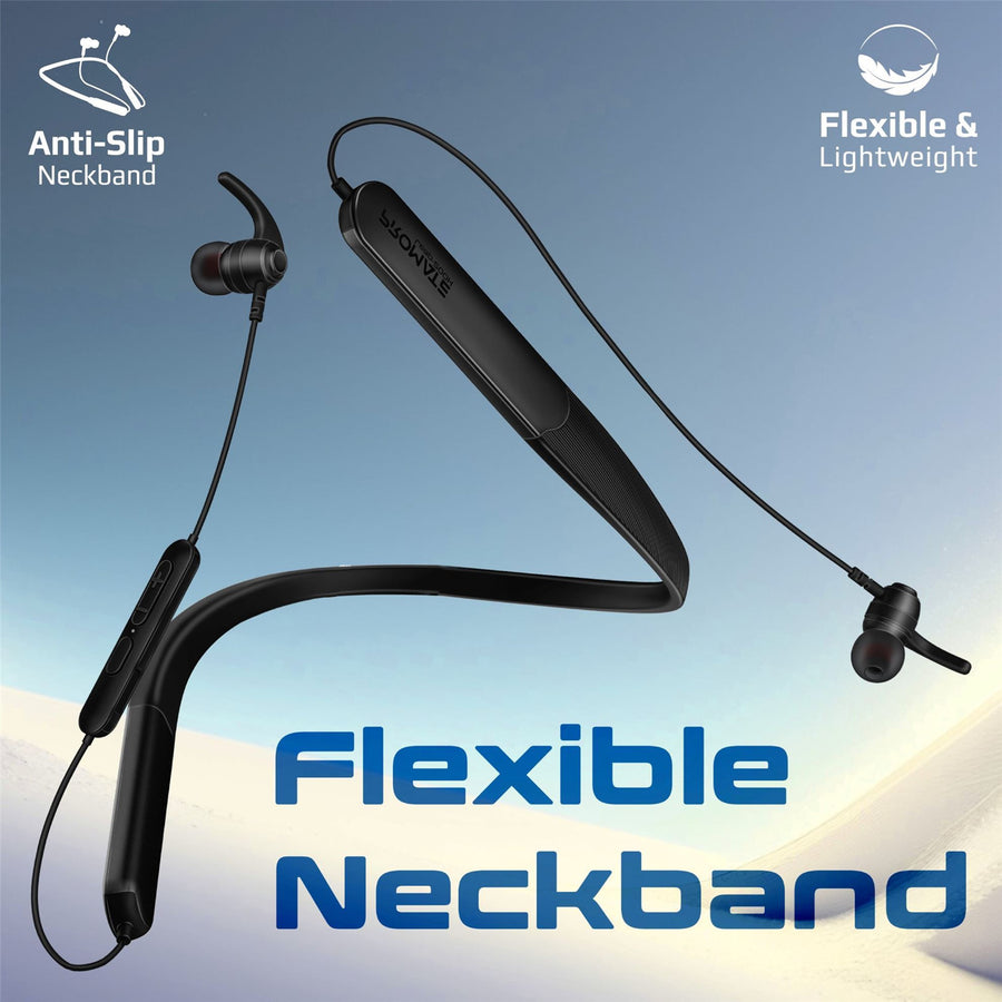 Promate LEAP-200H - SportFit HiFi Wireless NeckBand Earphones 200 Hours Playtime. ENC Noise Reduction