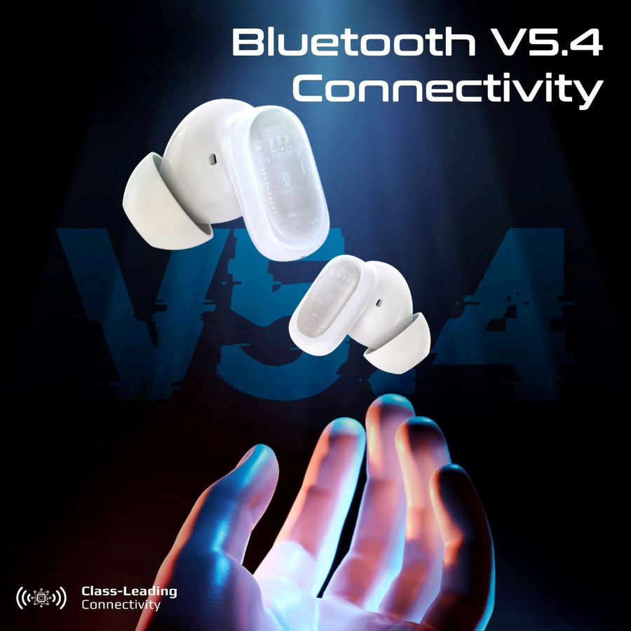 Promate LUSH-PRO-WHT - In-ear HD TWS BT Earbuds Intellitouch & 400mAh Charging Case. Ergonomic Fit