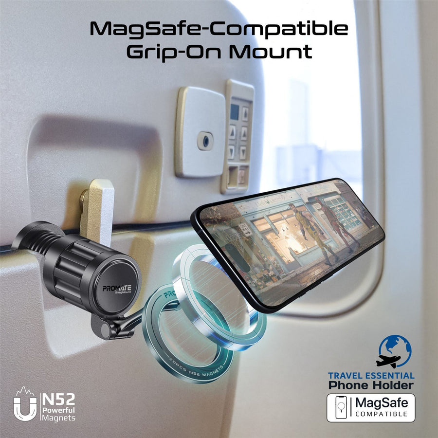 Promate SnagMount  360 Rotating Magnetic Smartphone Grip-on Mount