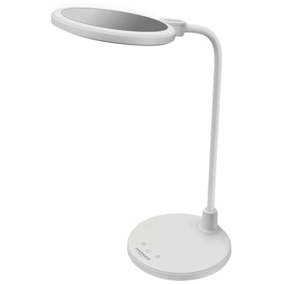 Promate LUXO - Flexible GooseneckLED Desk Lamp w RingLight Vanity Mirror & Touch Controls 3-LED Modes