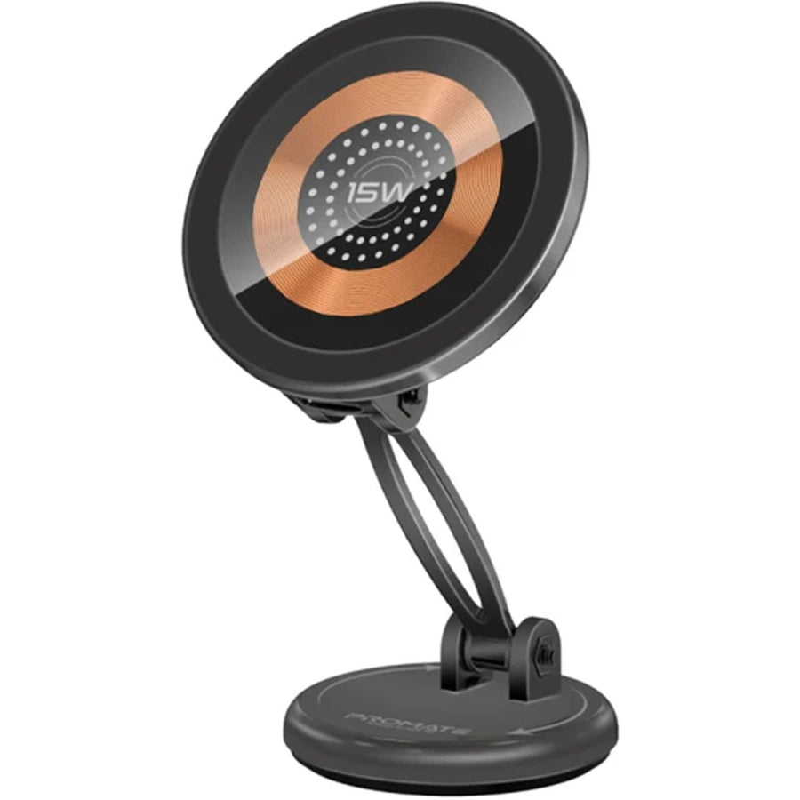 Promate MAGNUS2-QI - SecureGrip 360 Cradleless 15W Qi Magnetic Wireless in-Ca Phone Charger & Holder. Design