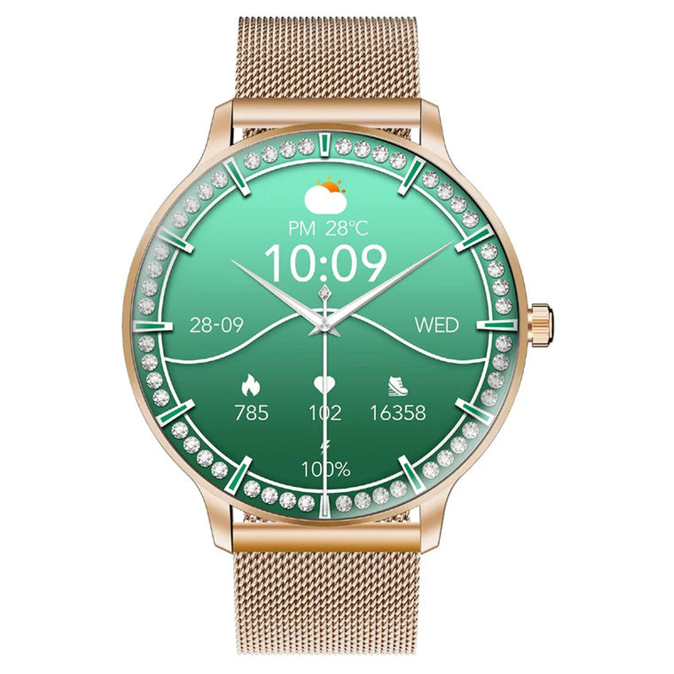 Promate XWATCH-US13-RG IP68 Smartwatch with 1.32   Curved AMOLED Display & BT Cal Fitness Tracker Pedometer Bloo