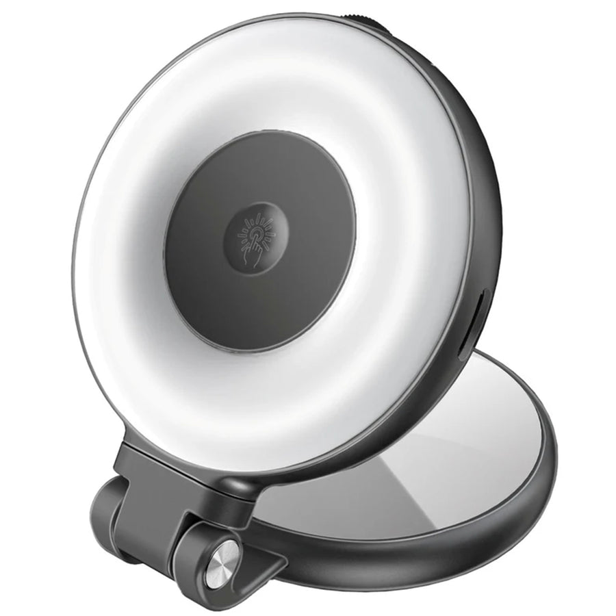 Promate MAGHALO - Ultra-Slim LED MagSafe Rechargeable Ring Light. 3 LED Modes 180 Degree Angle