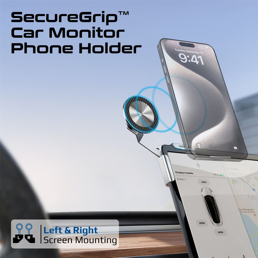 Promate MAGHOLD-90 - SecureGrip Cradleless Magnetic Smartphone Holder on Car Monitor