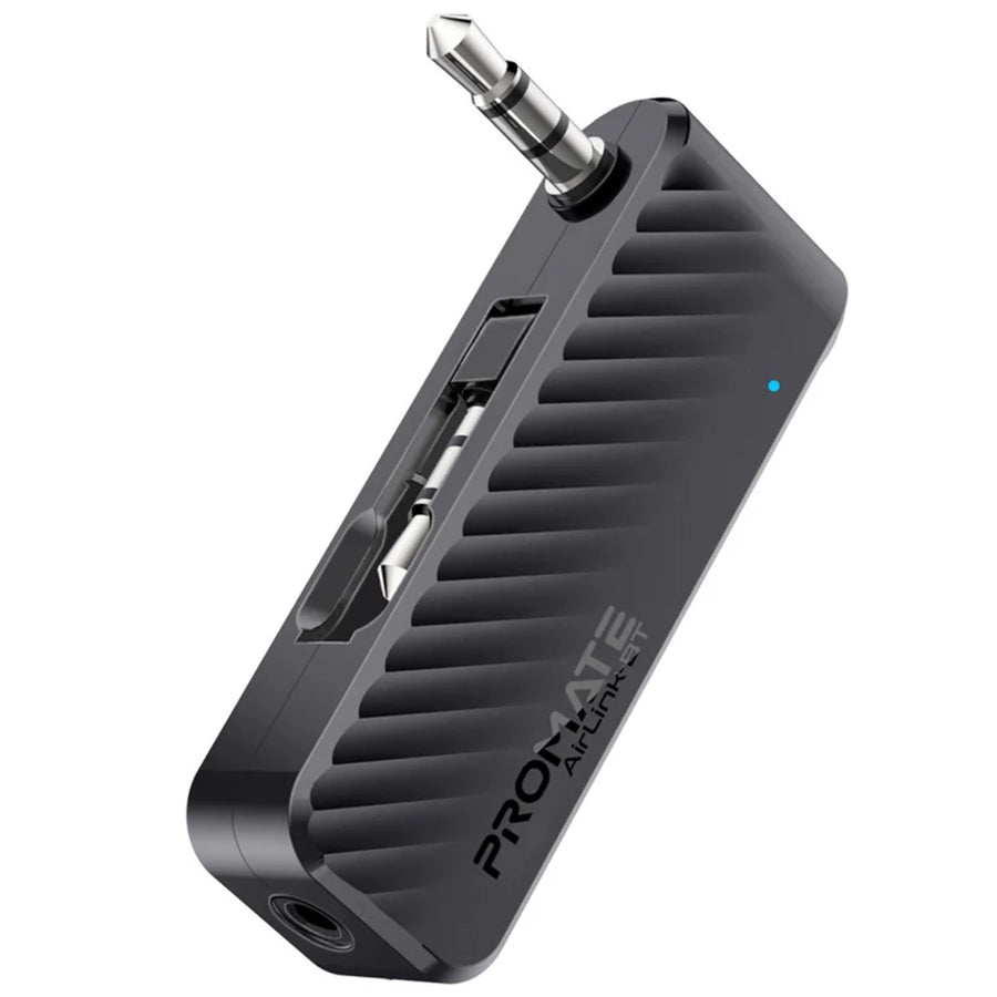 Promate AIRLINK-BT In-Flight AUX-zu-Bluetooth Kabelloser Audio-Transmitter-Adapter 7m Reichweite