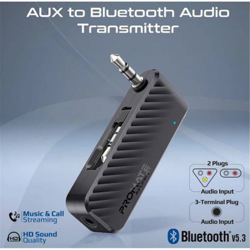 Promate AIRLINK-BT In-Flight AUX-zu-Bluetooth Kabelloser Audio-Transmitter-Adapter 7m Reichweite