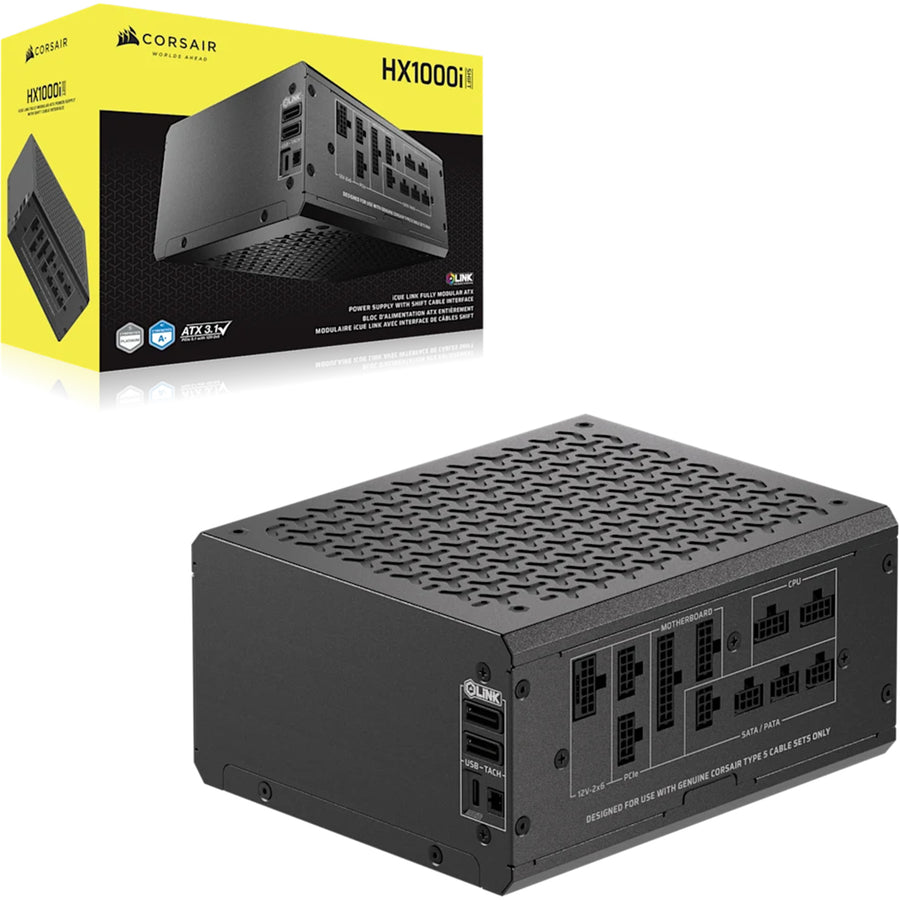 Corsair HXi Series HX1000i SHIFT 1000W Platinum ATX 3.1 Power Supply