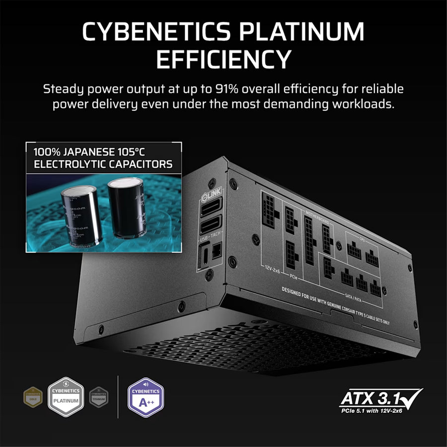 Corsair HXi Series HX1200i SHIFT 1200W Platinum ATX 3.1 Power Supply