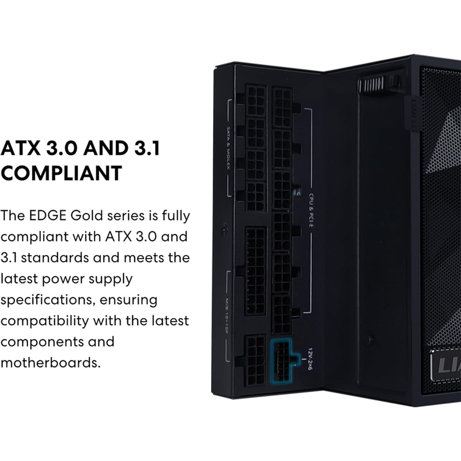 Lian Li Edge 750W Black 80 Plus Gold ATX3.1 Power Supply