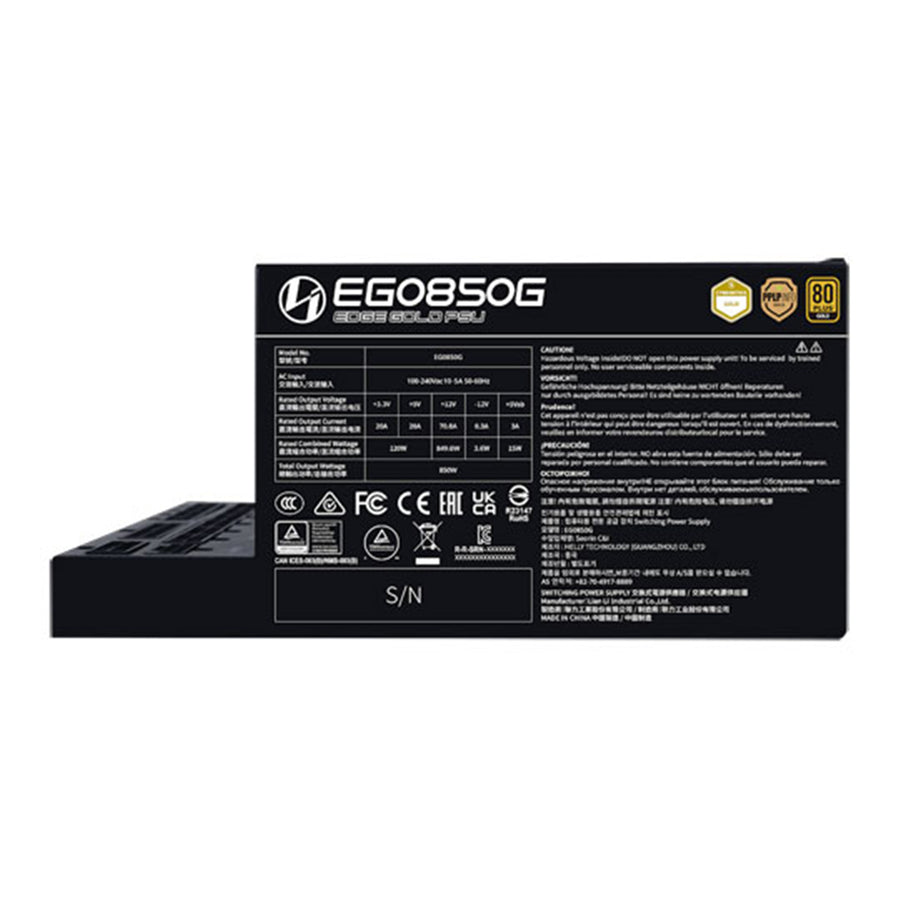 Lian Li Edge 850W Black 80 Plus Gold ATX3.1 Power Supply