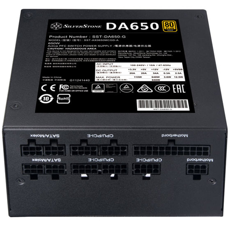 SST-DA650-G - Silverstone DA650-G Gold 650W Modular ATX PSU 3yr wty