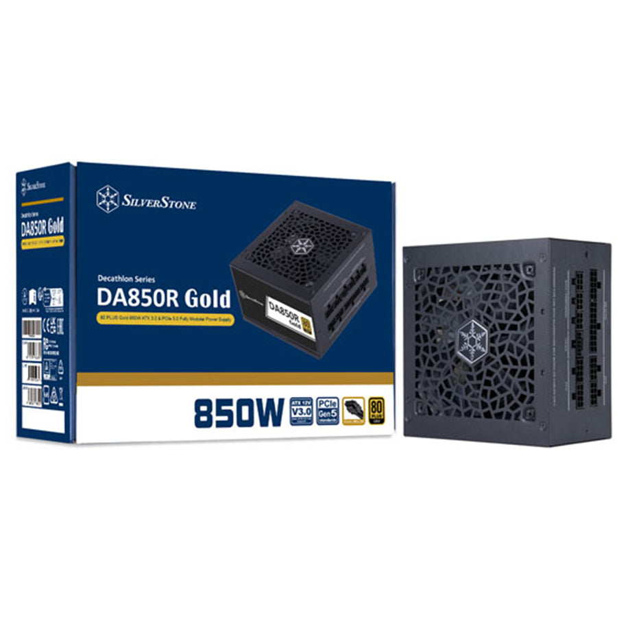 SST-DA850R-GMA - Silverstone DA850-GMA Decathlon Gold Gen5 850W Modular ATX PSU 5yr wty