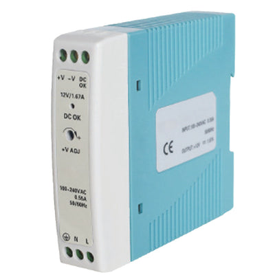 PR3PDNP0 - Teltonika 12V DC 1.67A DIN Rail power supply for RUT300, RUTX08, RUTX10