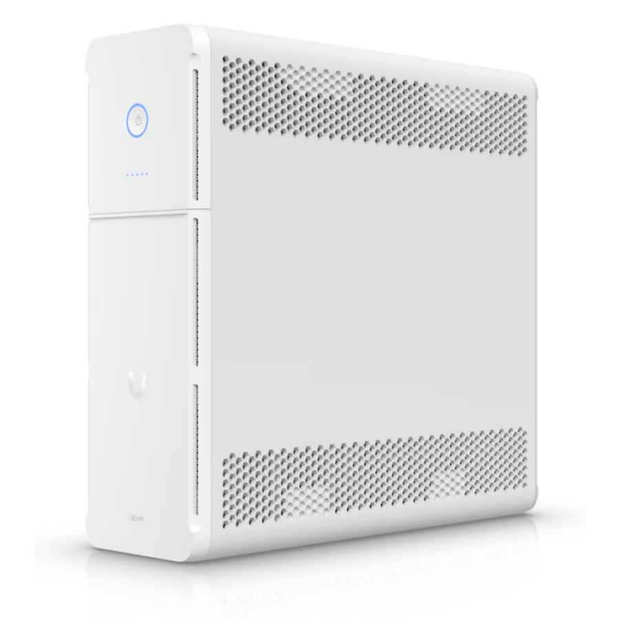 Ubiquiti UniFi UPS Tower, UniFi managed 1kVA uninterruptible power supply with 5 backup outlets 5 surge outlets and hot swappable battery, 108Wh, half load (300W) runtime of 7 minutes