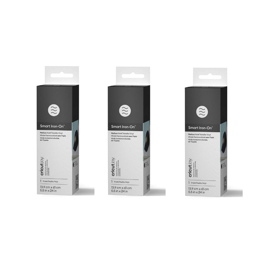 Cricut Everyday Joy Smart Iron-On 5.5"X24" / Black (3pcs Value Pack)