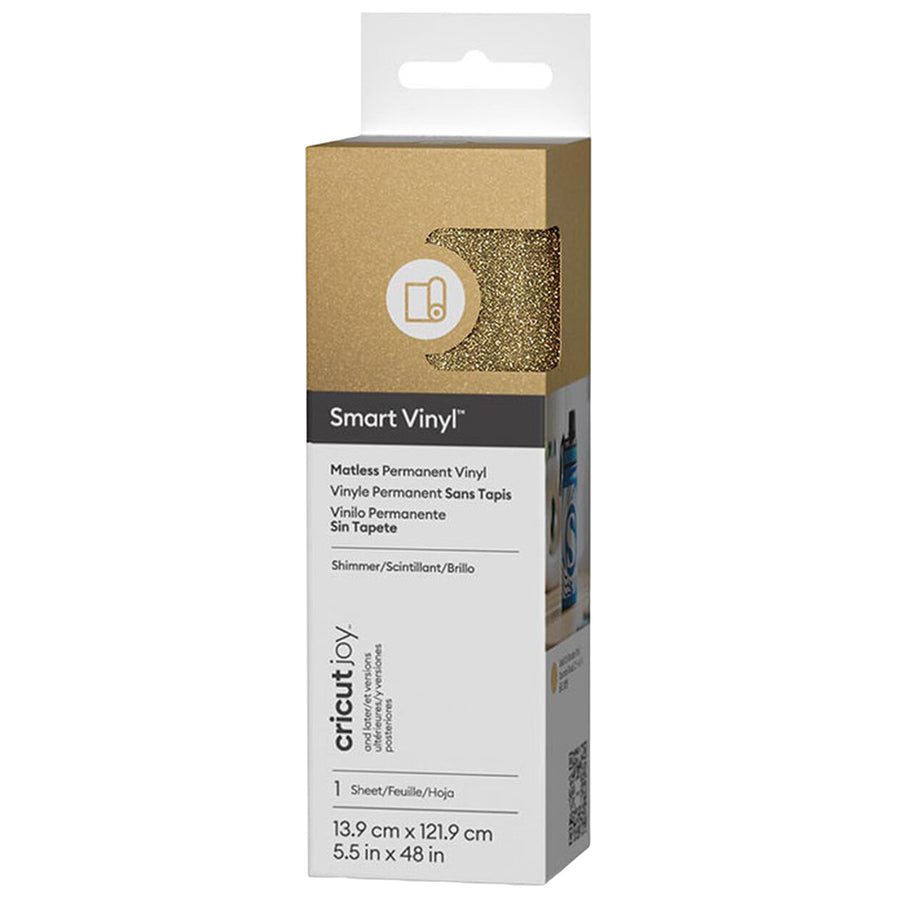 Cricut Everyday Joy Smart Permanent Vinyl 5.5"X48" / Shimmer Gold (3pcs Value Pack)