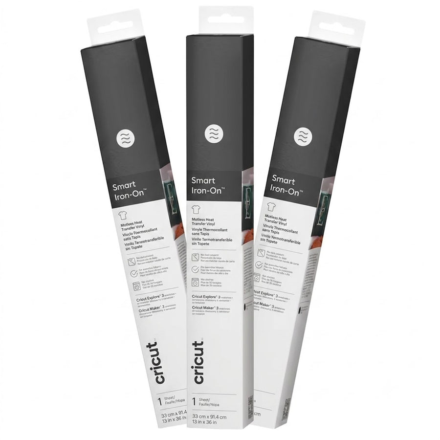 Cricut Everyday Smart Iron-On 13"X36" /  Black (3pcs Value Pack) for Explore and Maker