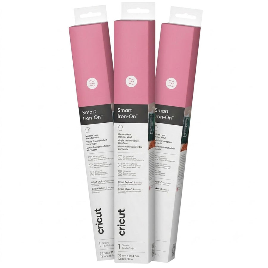 Cricut Everyday Smart Iron-On  13"X36" /  Pink (3pcs Value Pack)