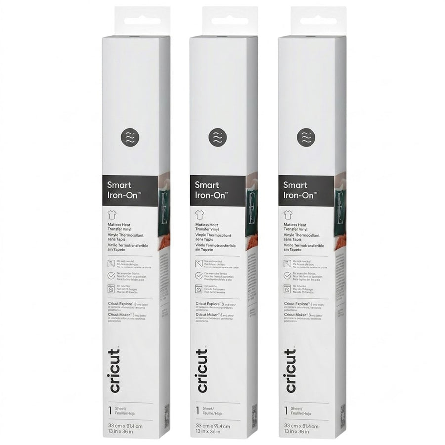 Cricut Everyday Smart Iron-On  13"X36" / White (3pcs Value Pack)