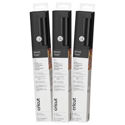 Cricut Everyday Smart Vinyl Permanent 13"X36" / Black (3pcs Value Pack)