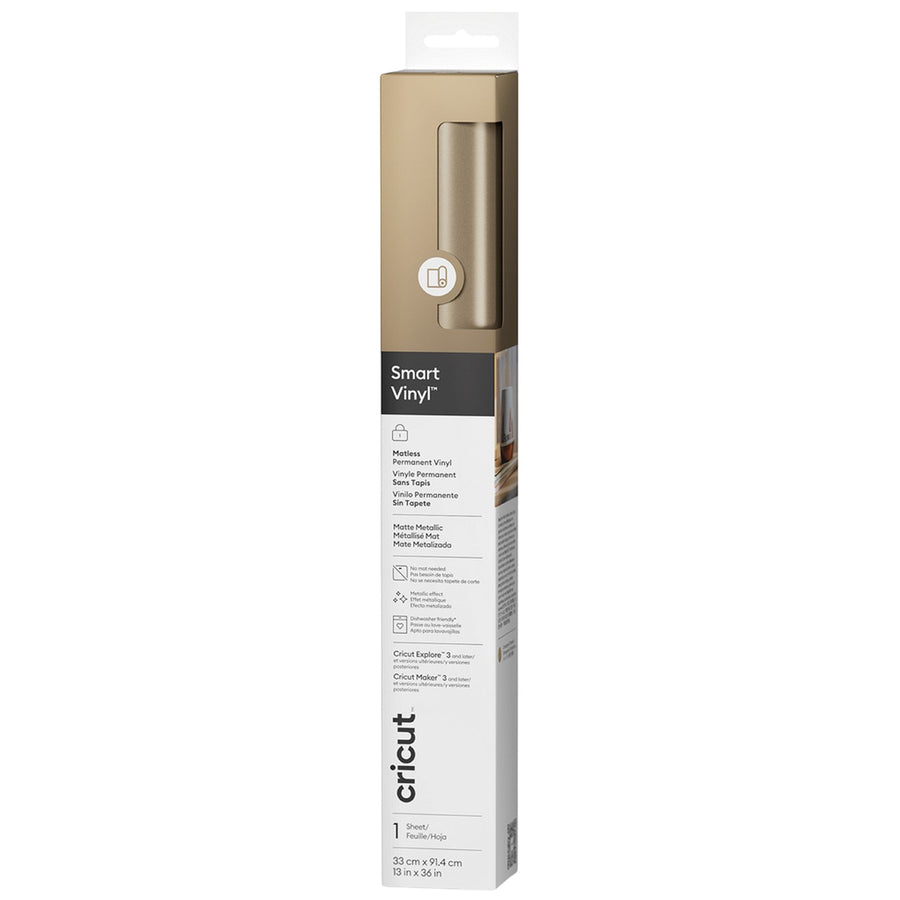 Cricut Everyday Smart Vinyl Permanent Matless 13"X36" / Matt Champagne