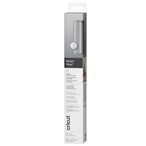 Cricut Everyday Smart Vinyl Permanent Matless 13"X36" / Matt Silver